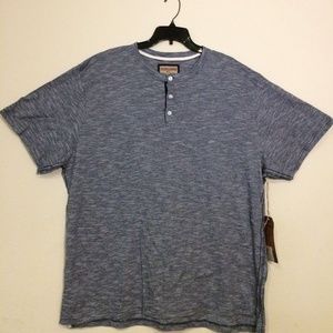 NWT Hudson & Barrow Henley S/S Navy Shirt Size 3X